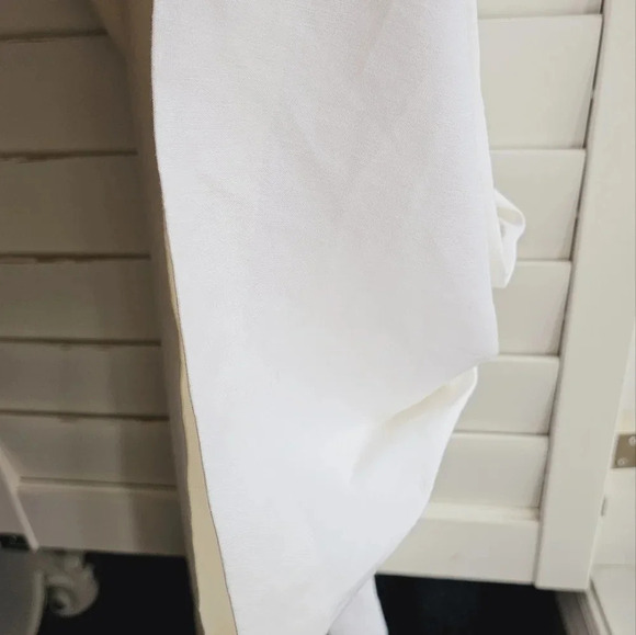 🥝HOST PICK🥝 Club Monaco Off White Wide Leg Trousers Pants Linen Blend Size M - Picture 8 of 14